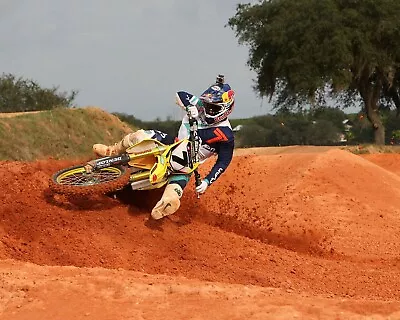 $8.99 • Buy James Stewart Jr Bubba Motocross Kawasaki Rider Color 8x10 Photo #6