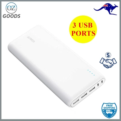$120.98 • Buy Anker PowerCore 26800mAh 3 USB Ports With Dual Input Port 2x Speed Recharging