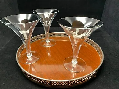 Vintage Hollow Stem Cocktail/Martini Glasses - Set Of 3 • $34