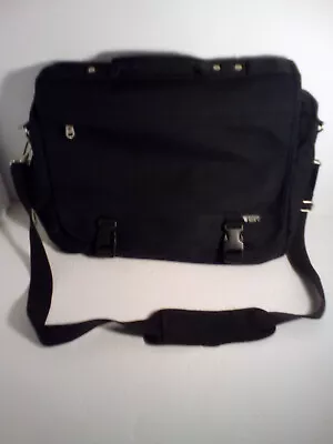 WESTERN PACK Black Canvas Messanger/Sling Bag All Purpose 16''x14'' New  • $14.99