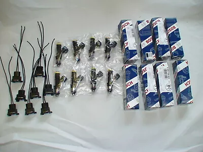 $590 • Buy Genuine Bosch 210lb 2200cc 210# Fuel Injectors GM 5.3 6.0 Truck Engine E85 LS2