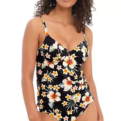 Freya Swimwear Havana Sunrise Plunge Tankini Top Multi 202756 • £28.95