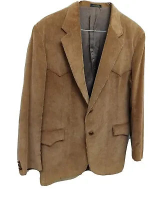 Vintage Sz44 Levi Western Trim Corduroy  Blazer Brown  Sportscoat Slv Patch • $45