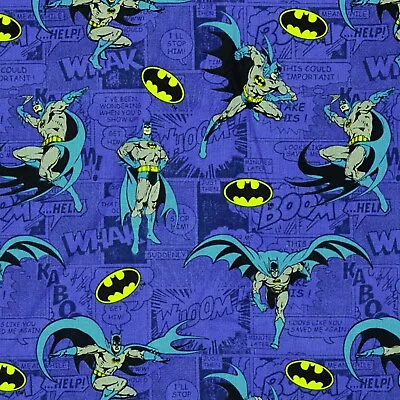 23200316 - Batman Comics - 100% Cotton Print Fabric - Blue • £13.99