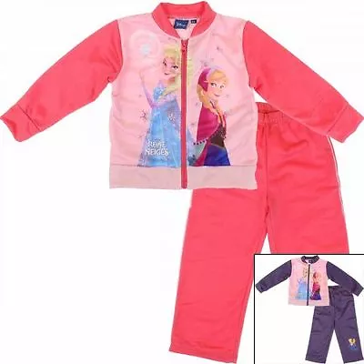 £14.89 • Buy Girls Tracksuit Disney Frozen Outdoor Jumpsuit Jogging Suit Pink Purple
