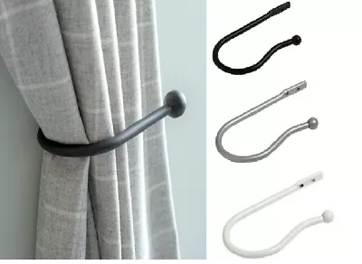 Pack Of 2 Metal Voile Holdback Arms For Voile Net & Lightweight Curtains • £5.99