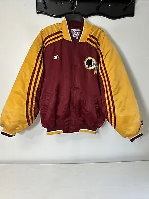 Washington Redskins NFL Starter Pro Line Satin Jacket Coat Burgundy Men’s Size M • $119.99