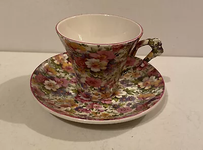£35 • Buy Vintage James Kent Du Barry Chintz Decorative Cup & Saucer