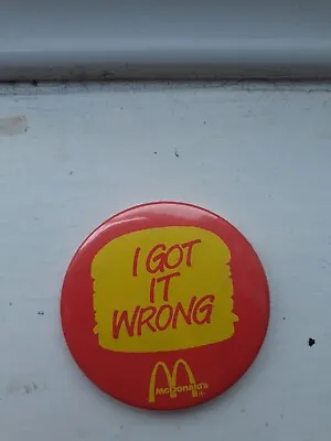 Mcdonalds Vintage Badge  • £4.25