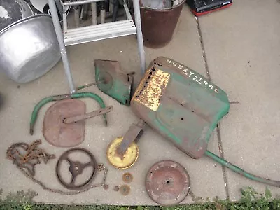 Vintage Husky Trac Tin Pedal Tractor Chain Drive Parts Green AS IS Project • $76.50