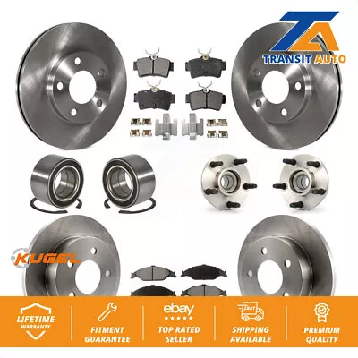 Front Rear Hub Bearing Disc Brake Rotor And Pad Shoe Kit (10Pc) For Ford Mustang • $311