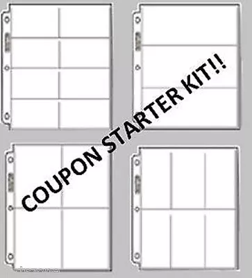 50 Coupon Sleeve Holders - Variety Page Pack! 5 Different Size Pages 96432 • $16.99