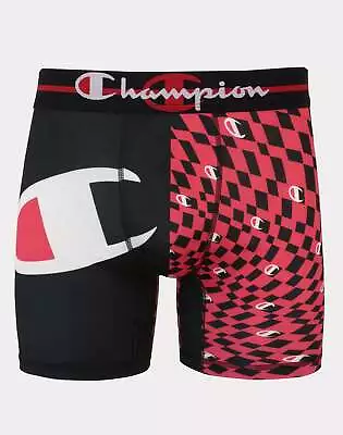 Champion Boxer Brief Checkers Pattern Men Underwear Stretch Smooth Elastic Waist • $15