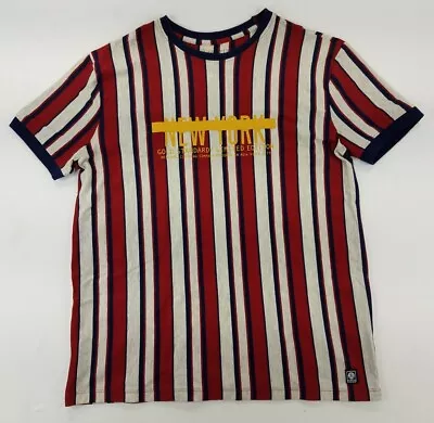 Vox Populi NEW YORK Gold Standard Limited Edition Striped T-Shirt S Red Gray B54 • $9.99