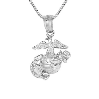 Sterling Silver Eagle Globe Anchor Pendant/ Charm Made USA Italian Box Chain • $9.99