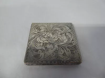 Beautiful Vintage Etched 800 Silver Compact • $65