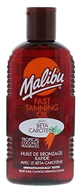 Malibu Sun Bronzing Fast Tanning Oil With Beta Carotene Water Resistant • £6.05