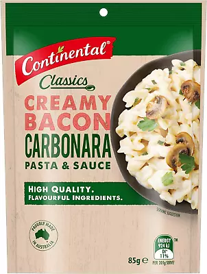 Continental Classics Creamy Bacon Carbonara Pasta & Sauce 85 G • $5.10