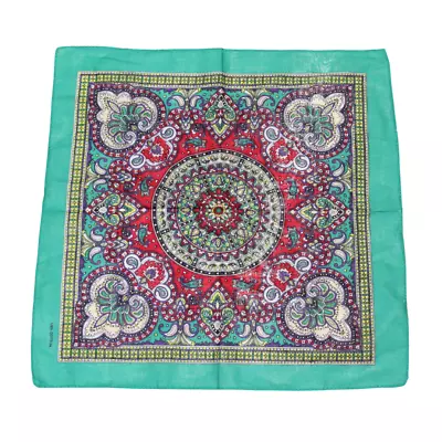 Bandana Moroccan Paisley On Green 1pce 54cm 100% Cotton Head Wrap Scarf • $3.88