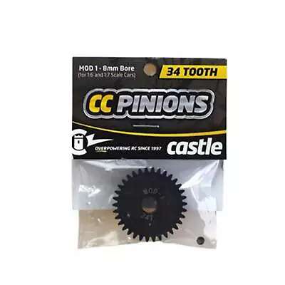 Castle Creations CC PINION 34T-MOD 1 8MM BORE CSE010006533 Electric Car/Truck • $21.95