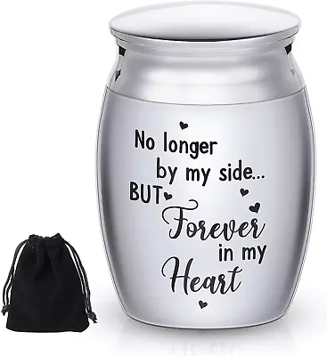 Small Urns For Ashes Mini Cremation Urn Memorial Keepsake Ashe Urn Stainless Ste • £14.84