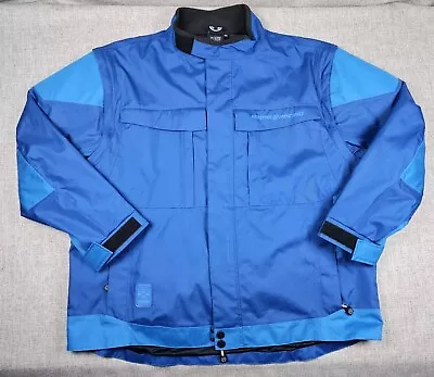 Moose Racing USA Expedition Jacket Padded Elbow Removable Sleeves Blue Mens 4XL • $99