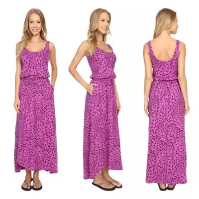 The North Face Fuchsia On The Go Modal Strappy Sleeveless Maxi Dress Medium EUC • $28