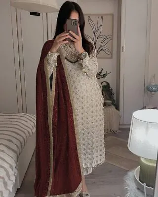 Salwar Kameez Party Wear Wedding Suit Pakistani Dress Bollywood Indian Designer • £46.43