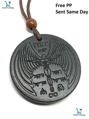 £4.99 • Buy Angel Pendant Archangel Necklace Scalar Black Tourmaline EMF Protection
