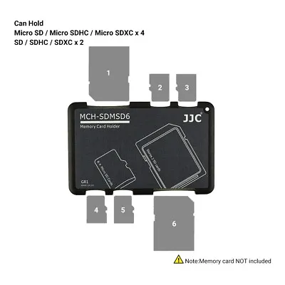 Memory Card Holder Hard Case Credit Card Size For 4 Micro SD + 2 SD • $9.99