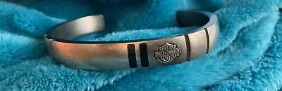 Harley Davidson Motorcycle Biker 29g Titanium Cuff Bracelet Bar And Shield • $99.99