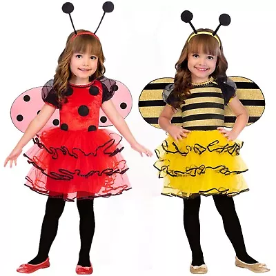 Childs Bumblebee Ladybird Tutu Fancy Dress Costume Book Week Day Girls Kids • £19.99