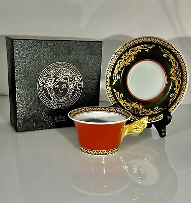 Versace By Rosenthal Medusa Red Teacup And Saucer #409605-14640 Brand Nib • $235