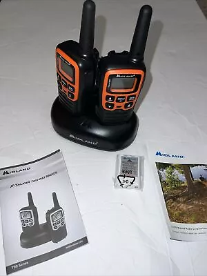 Lot Of 2 Midland Walkie Talkies 2-Way Radio Handheld With USB Desk Charger T51A • $39.99