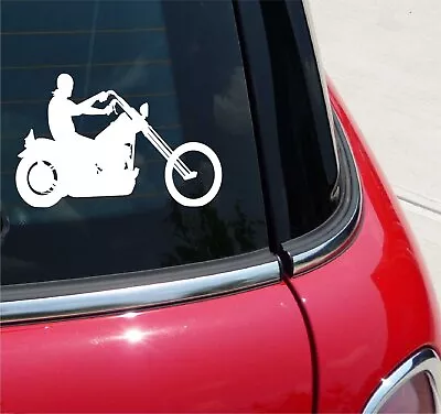 Chopper Dude Man Motorcycle Graphic Decal Sticker Art Car Wall Decor • $3.50
