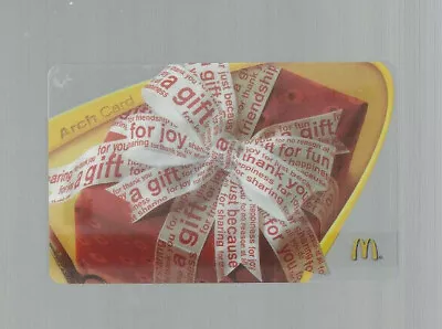 Mcdonalds Red & White Gift Ribbon Collectable Gift Card  • $2.91