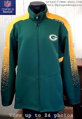 NFL Green Bay Packers Team Issued Reebok Soft Shell Fleece Jacket Mens Sz XL • $39.99