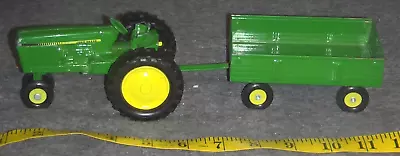 Vintage Ertl 1/32 Scale Diecast John Deere Narrow Front Tractor With Barge Wagon • $14.95