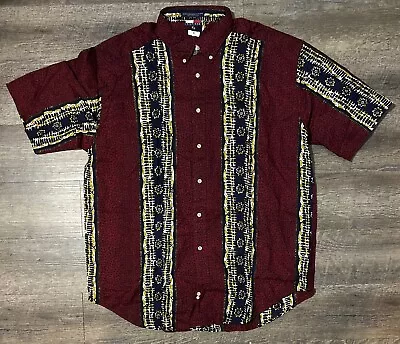 Vintage Tommy Hilfiger Shirt Mens Sz XL 90s Multicolor Short Sleeve Hawaiian • $32