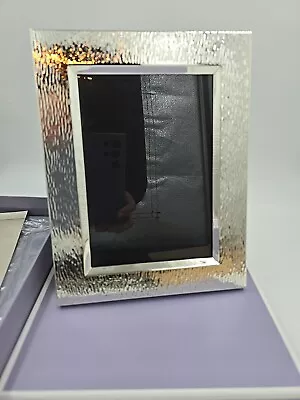 WEDGWOOD VERA WANG HAMMERED SILVER  5 X 7  WEDDING PHOTO FRAME 40003661 NIB • $16.05