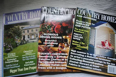 Vintage Collectable 3 Country Homes & Interiors Magazines  - 1987 1993 1995 • £5.99