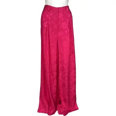 $250 • Buy Staud Serge Full Length Wide Leg Pants Pink Pretty Amazing Sz 8 & 10 DM42