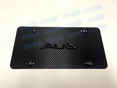 1pc 3D BlackAudi Emblem Carbon Style Aluminum Vanity Front License Plate • $34.89