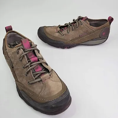 Merrell Womens 9.5 Shoes Mimosa Lace Hiking Trail Sneaker Brown Leather Suede • $39.99