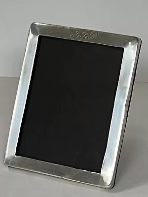 Ant Small STERLING SILVER 922 And GLASS PHOTO FRAME Black VELVET Easel Back Mono • $75