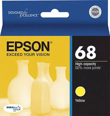 NEW Epson 68 Ink Cartridge Yellow T0684 GENUINE • $9.34