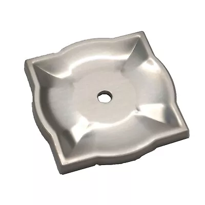 LIBERTY Quatrefoil Satin Nickel Square Cabinet Knob Backplate P31427C-SN-C • $2.20