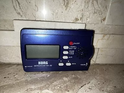 Korg MA-30 Compact Digital Pocket Metronome Music Tuner - Blue - Tested • $9.99