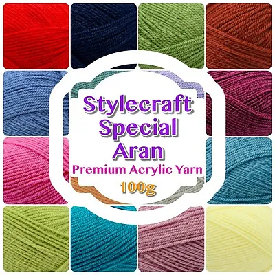 £3.35 • Buy Stylecraft SPECIAL ARAN Weight Premium Acrylic Knitting Crochet Wool 100 Gram 