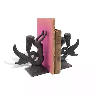 Mermaid Bookends - Cast Iron Metal - Pair - Nautical • $110